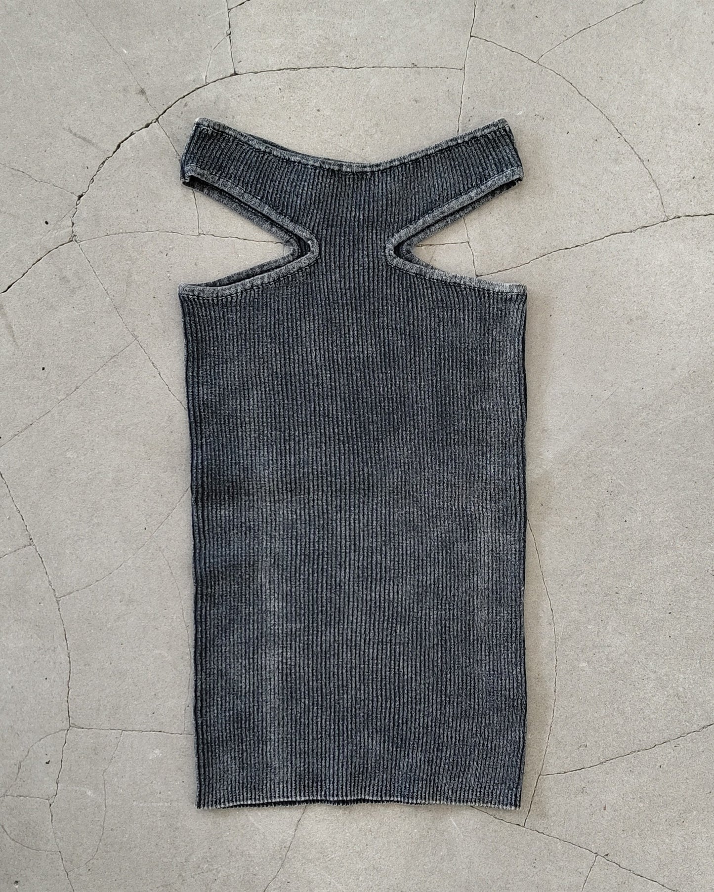 WASHED COTTON RIB TANK TOP
