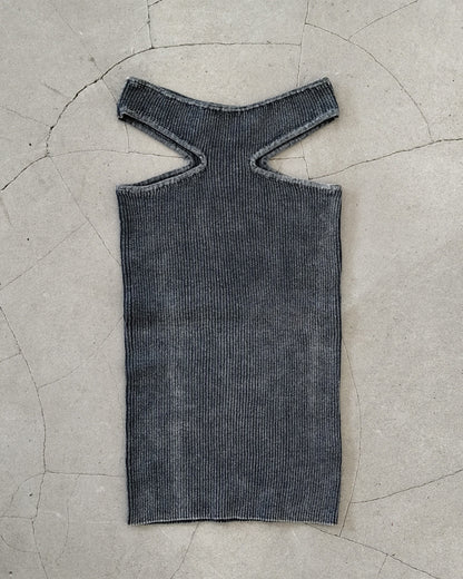 WASHED COTTON RIB TANK TOP