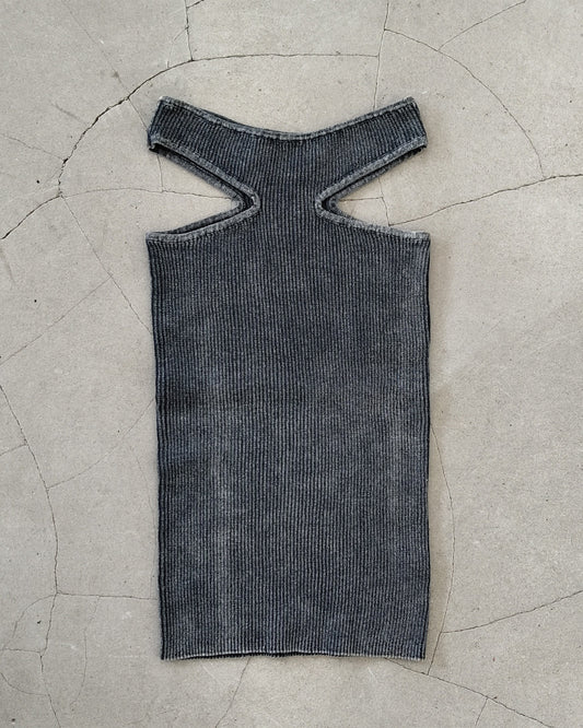 WASHED COTTON RIB TANK TOP