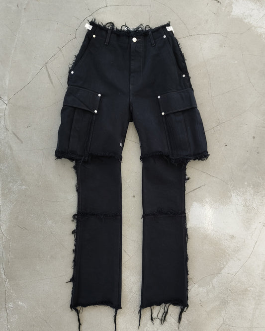 DENIM CARGO SHORTS
