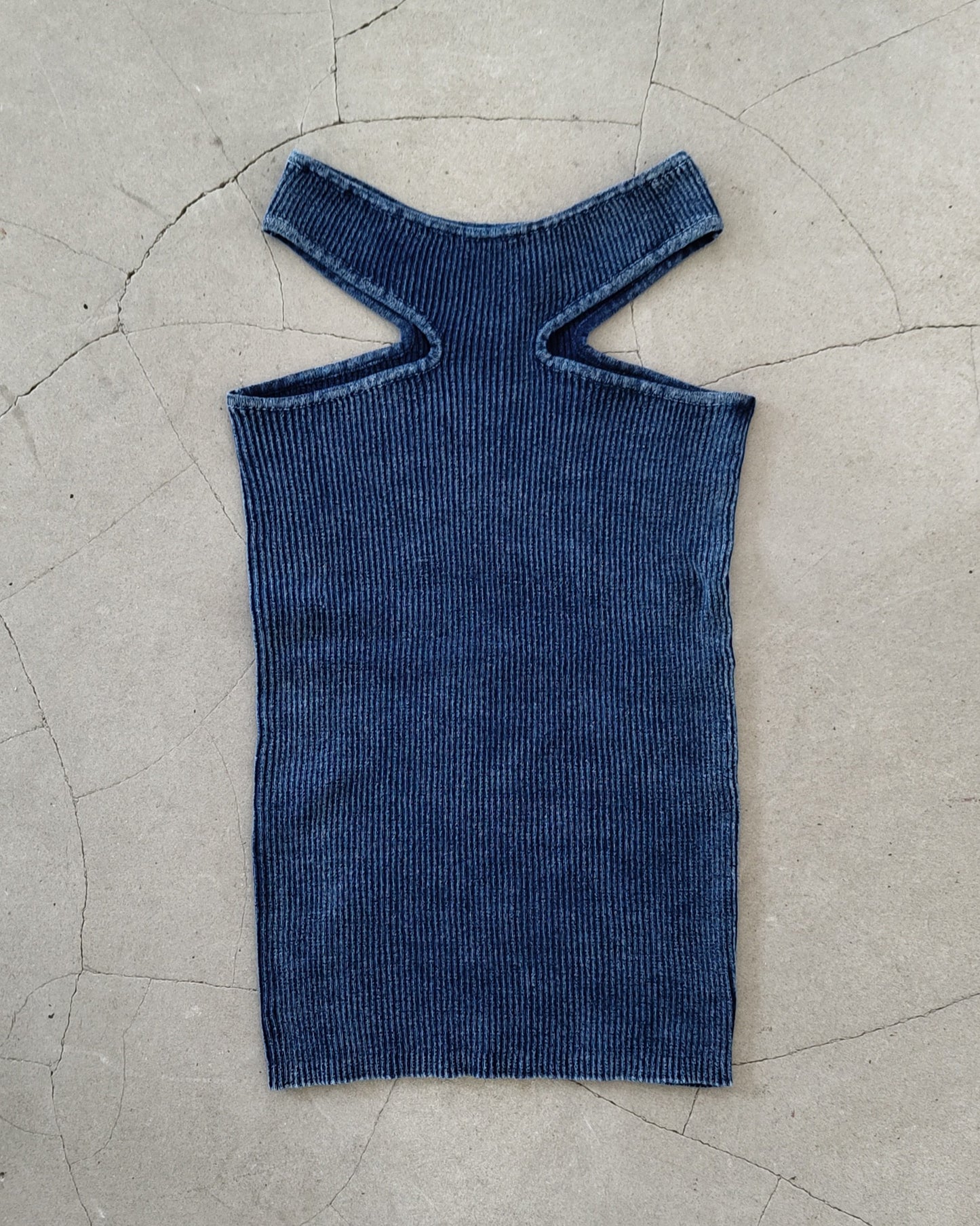 WASHED COTTON RIB TANK TOP