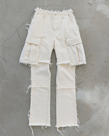 DENIM CARGO SHORTS